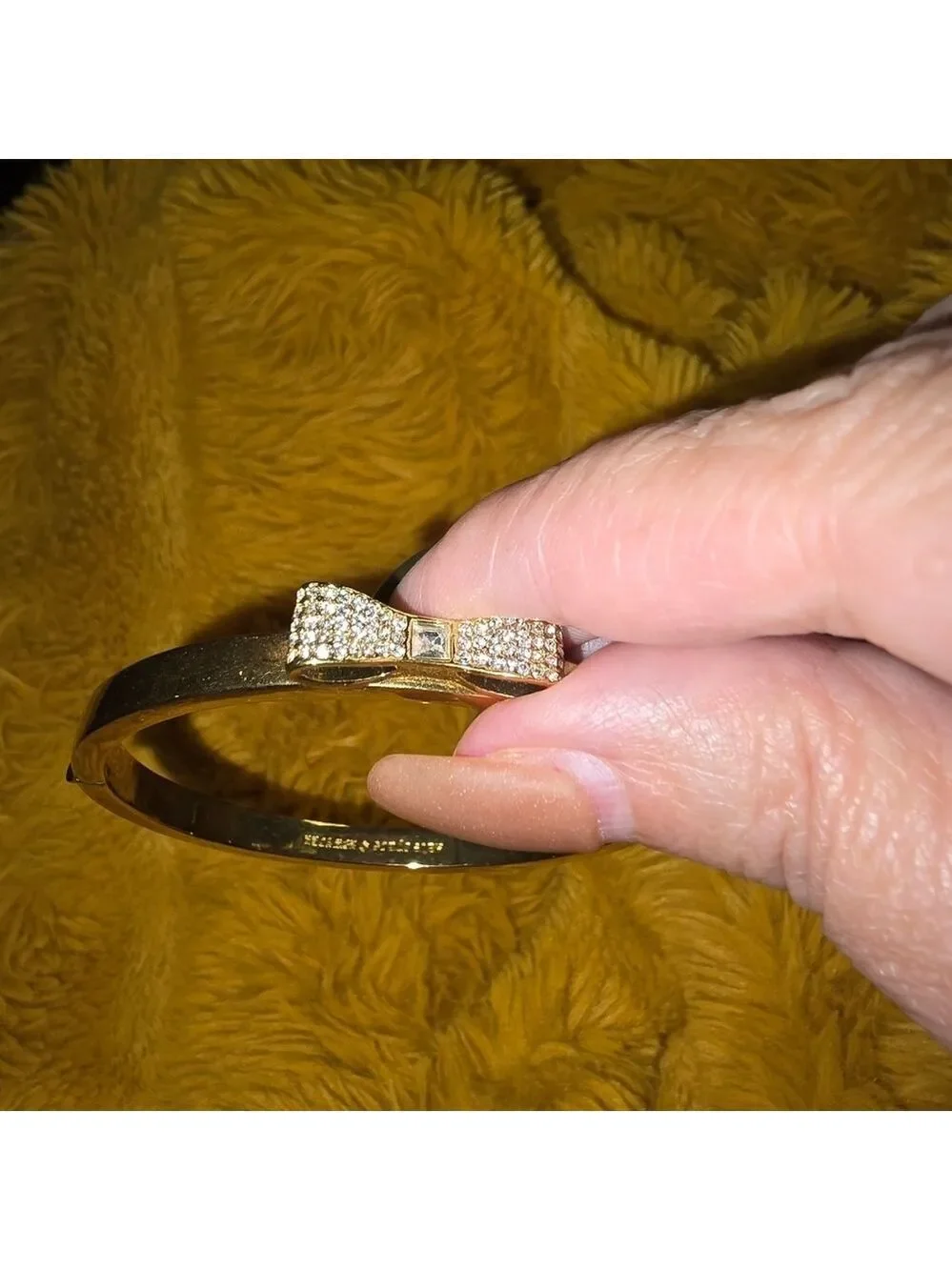 Euc kate spade gold silver bow clasp bracelet